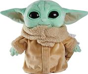 Mattel Star War ​Plush Toy, Grogu Soft Doll from The Mandalorian, 8-inch Figure, Collectible Stuffed Animals for Kids​​​