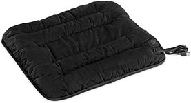 Navaris Electric Heated Cushion - USB Warmer Pad with 3 Heat Settings - Heating Seat Cushion - Warming Thermal Chair Heater - Black