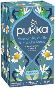 Pukka Chamomile, Vanilla & Manuka Herbal Tea Bags, 20 Count, 1.6 Grams