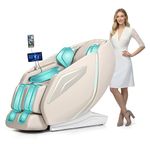 HealthRelife Full Body Massage Chair with Bodyscan 4D Massage Intelligent Shiatsu Massagerecliner with Voice Control Back Heating App Control(Beige)