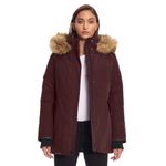 Alpine North Women’s Vegan Down Parka with Faux Fur Hood - Insulated, Water-Repellent, Winter Coat, Jacket For Women (Grape, Large)