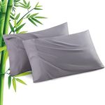 Pillowcases Standard Size 2 Pack, Cooling Viscose Pillow Cases with Envelope Closure, Cool & Breathable Pillow Cover for Hot Sleepers and Night Sweats, 20" x 26"