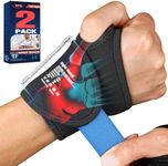 FEATOL 2 Pack Wrist Wraps for Pain, Carpal Tunnel, Tendonitis, Wrist Support for Work Men and Women, Adjustable Wrist Support Brace Right & Left Hand, Daily Wrist Protector Large