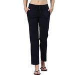 Enamor Women's Slim fit Lounge Pants (EE000E014NVYS_Navy_S)