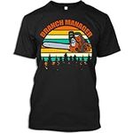 Lumberjack Tshirt Branch Manager Retro Vintage Chainsaw Arborist Logger Woodworking Gift T-Shirt for Men Women, Black, Large