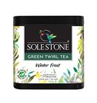 SOLE STONE Signature Collection Winter Frost Green Tea - Whole Leaf Twirls, 0% Bitterness, 100 Gram Gourmet Tin Pack - Rich Natural Antioxidants, Ideal For Gifting- Home & Office