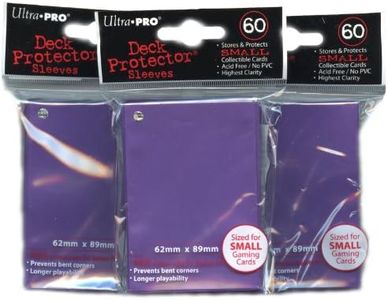 Ultra Pro Card Supplies YuGiOh Sized Deck Protector Sleeves Purple 60 Count x3