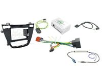 T1-Audio T1-CTKVX02 Vauxhall Insignia 2009> Complete Double Din Car Stereo Facia Fitting Kit, Black Double Din Facia Panel, Steering Stalk Lead, Aerial Adapter and Car Stereo Removal Keys.