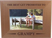 Only The Best Get Promoted Grampy - 4x6 Inch Wood Picture Frame - Great Gift for Father's Day, Birthday for Dad, Grandpa, Grandfather, Papa, Husband