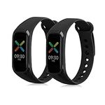 kwmobile Straps Compatible with Oppo Band Sport Straps - 2x Replacement Silicone Watch Bands