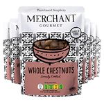 Merchant Gourmet Whole Cooked Chestnuts - Naturally Sweet, Nutty Flavour, Source of Fibre, Low Fat & Vegan - Ideal for Snacking & Baking - Pack of 6 x 180g Ready-to-eat Pouches