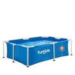 Funsicle 7ft Rectangular Above Ground Pool 2.1 x 1.5 x 0.61 m - Garden Activity Lap Pool for adults - 3-Layer PVC Laminated Material, Includes Repair Patch - Blue