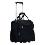 Rockland Black, 16-Inch, Melrose Upright Wheeled Underseater Carry-on Luggage