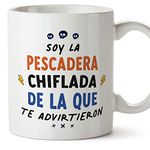 MUGFFINS Fishmonger Woman Mug - in Spanish - Todos te advirtieron - Funny Gift for Colleagues - Ceramic 11oz Mug