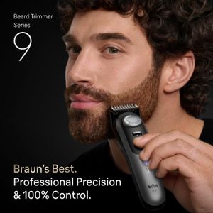 Braun Series 9 Beard Trimmer – Black, Precision Grooming