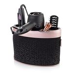 Minky Premium Styling Dock, Hair Dryer Holder, Hair Styling Hot Tool Storage, Heat Resistant Hair Accessories Organiser, Storage Unit for Styling Tools, Rose Gold & Black