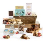 Luxury Afternoon Tea Hamper - British Cream Tea Hamper With Scones, Clotted Cream, Jam, Fruit Cake, Tea, Biscuits, Fudge, Flapjack | Couples Afternoon Tea Hampers, Celebration & Birthday Gifts Women