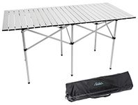 Andes Folding Aluminium Camping Table, Outdoor Picnic/Hiking/BBQ Table, Carry Bag Included, 140 x 70 x 70cm
