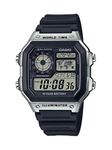 Casio Men's 10-Year Battery Japanese Quartz Watch with Resin Strap, Black, 21 (Model: AE-1200WH-1CVCF)