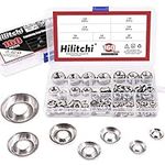 Hilitchi 304 Stainless Steel [#4 - #16] Finishing Cup Countersunk Washer Assortment Set - 160 Pieces