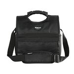 Igloo 16-Can Dual Compartment Insulated Gripper Lunch Bag,Charcoal Black