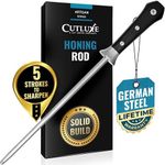 Cutluxe Honing Rod, Sharpening Steel for Kitchen Knives – 10" Honing Steel – Ergonomic Handle Design – Artisan Series