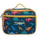 Wildkin Boy's Personalised Insulated Thermal Lunch Bags | Personalised School Lunch Bags for Boys | Kids Insulated Lunch Bags | Children's Lunch Bags (Jurassic Dinosaurs)