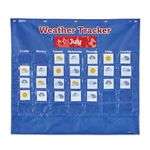 Learning Resources Weather Tracker Pocket Chart, Ages 5+, Learn About Weather, Classroom Essentials for Teachers, Classroom Resources