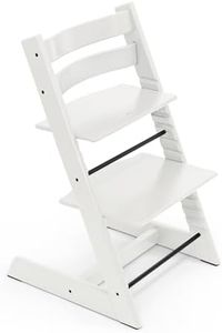 Stokke Tripp Trapp Chair, White - Adjustable, Convertible Chair for Toddlers, Children & Adults - Convenient, Comfortable & Ergonomic - Classic Design