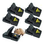 HOMEREVEL- Reusable Mouse Trap, 6 Pack Mouse Traps for Indoors and Outdoors That Kill Instantly, Quick, Effective and Highly Sensitive Rodent Catcher