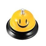 Call Bell, Service Bell, Desk Table Service Counter Ringing Bell, Kitchen Bar Called Ring Bell Clock, Metal Game Front Reception Bells for Schools Dinner Hotel Restaurant Kitchen Call Bells (yellow)