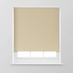 A.Unique Home Premium Trimmable Thermal Blackout Roller Window Blind in a Variety of Colours and Sizes Ideal for any Room - 4FT - Natural - 120cm(W) x 170cm (L) | 47.2" (W) x 66.9" (L)