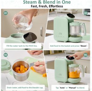 Chefhandy Baby Food Maker – Blue, Easy Steam & Blend