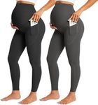 BONVIGOR Nudi Maternity Leggings Over The Belly Pregnancy Leggings with Pockets Workout Activewear Yoga Pants