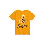 RAINBOWTEES Baby Boys' & Baby Girls' T-Shirt (RT-4006_Mustard_X-Large)