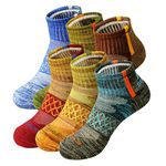 BIOAUM Men's Atheltic Socks Size 10-13 - 6 Pairs Cotton Quarter Socks for Running, Workout, Work