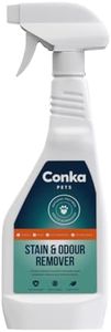 Conka Pets Stain and Odour Remover, natural enzyme based cleaner to remove stains and odours left by pets. Ideal for indoors, outdoors and Artificial Grass. (750ml)