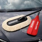 SUPERSTUD AUTOX Pro Duster - Car Duster Microfiber Brush Long | Lint-Free & Scratch-Free | Wax Coating for 3xPerformance | Car Accessories 2026 | (1Pcs)