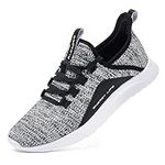 ALEADER Women's Energycloud Slip On Tennis Shoes Non Slip Athletic Sport Running Walking Shoes Black Gray Size 8.5 US