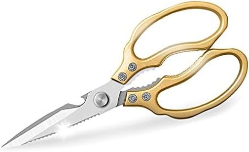 AWINJOY Kitchen Scissors, Heavy Duty Sharp Kitchen Shears Dishwasher Safe ,Gold Kitchen Accessories Cooking Shears for Kitchen Meat Chicken Fish Poultry Herb Bread (Gold)