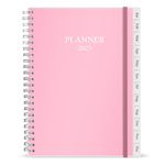 Diary 2025, A5 Weekly/Monthly Planner with Monthly Tabs, 2025 Planner from Jan 2025 to Dec 2025, Twin-Wire Binding,Easy to Organize Your Daily Life,14.8×21cm, Planner 2025 Week to View, 2025 Diary