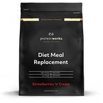 Protein Works - Diet Meal Replacement, Nutrient Dense Complete Meal, Immunity Boosting Vitamins, Affordable, Healthy And Quick, 7 Meals, Strawberries 'n' Cream, 500g