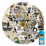 104Pcs Football Rugby Stickers for Water Bottle, Saints Decal Decoration Sticker for Boys，Waterproof Decals for Laptop，Computer，Phone Case，Car，Guitar，Bumper，Skateboard，Gifts for Adults Teens