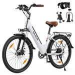 VARUN Electric Bike, 26" City E Bike with 55NM Motor, 48V 499.2Wh Removable Battery, 7-Speed Gear, LCD Display, 100km Range, Commuter Electric Bike for Men and Women