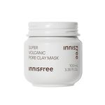 Innisfree Super Volcanic Pore Clay Mask 2X 100ml, with Triple exfoliation with Volcanic Clusters & AHA, All-in-one pore care mask, Oily & Combination Skin Type, Korean Face Mask