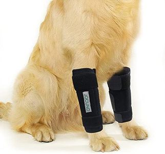 JOCUND Dog Front Leg Brace, Pair of Dog Leg Brace with Metal Strips, Canine Front Leg Hock Wrap Sleeve for Carpal Support, Protects Wounds Brace Heals and Prevents Injuries and Sprains (L/XL)