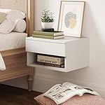 Nathan James Harper Nightstand Side Accent or End Table with Storage, Matte White