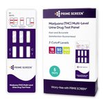 Prime Screen Marijuana Multi Level 15, 50, and 100 ng/mL Home Urine THC Test Kit - Highly Sensitive 3 Level Drug Cannabis Detection - [5 Pack]