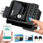 Kohree RV Door Lock Keyless Entry, 4-in-1 RV Door Locks Replacement with APP, Fingerprint, Password, Keys, Bluetooth RV Keyless Entry Door Lock for Trailer Camper RV Travel Trailer Door Latch
