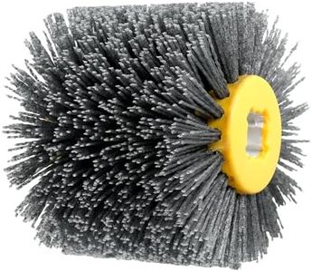 Spazzole abrasive per legno #80 grana spazzola in nylon per smerigliatrice angolare, trapano a setole in legno per sbavare rimozione della ruggine e lucidatura (grana 80)
